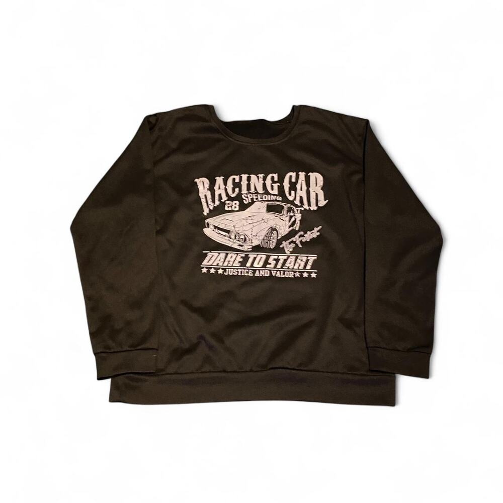 Black long sleeve with white